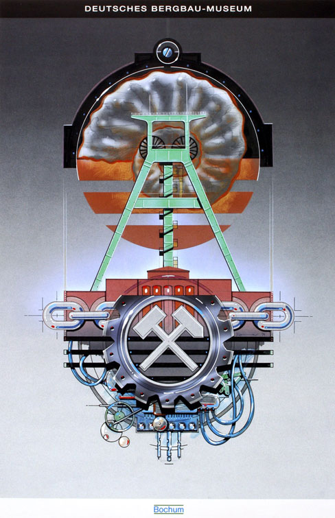 Bochum Stadtposter Bergbaumuseum