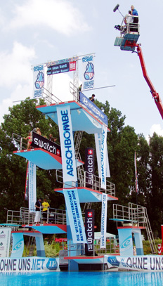 Arschbombe Sprungturm